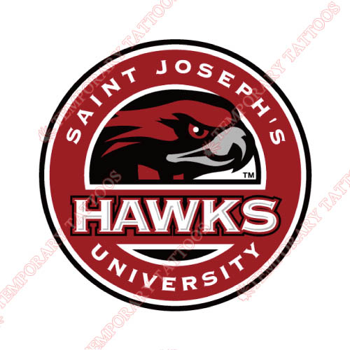 St. Josephs Hawks Customize Temporary Tattoos Stickers NO.6367